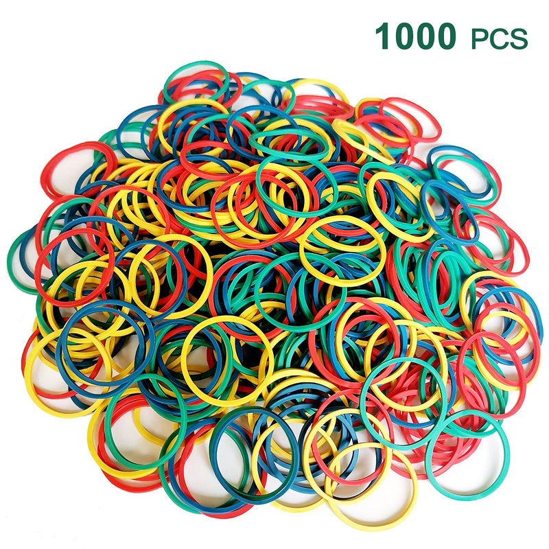 1000 قطعة 25 مم (1 بوصة) أربطة مطاطية متعددة الألوان من JOYLOYAL أربطة مطاطية قابلة للتمدد أربطة مطاطية متينة للاستخدام في المدرسة والمنزل والمكتب لوازم القرطاسية - Image 2